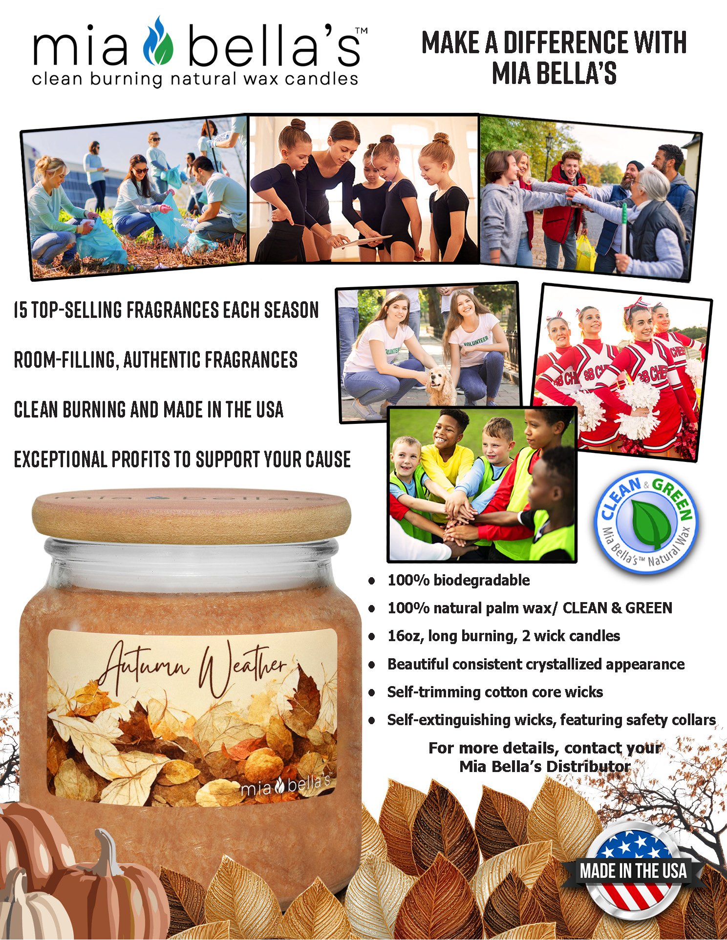 Mia Bella's Candle Fundraiser - 2025 Spring Summer Fundraising Flyer
