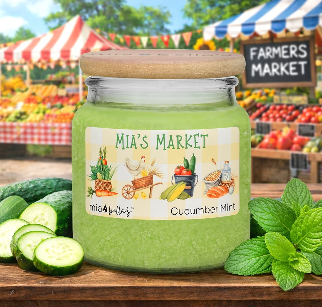 Mia Bella's Candle - Cucumber Mint Fragrance