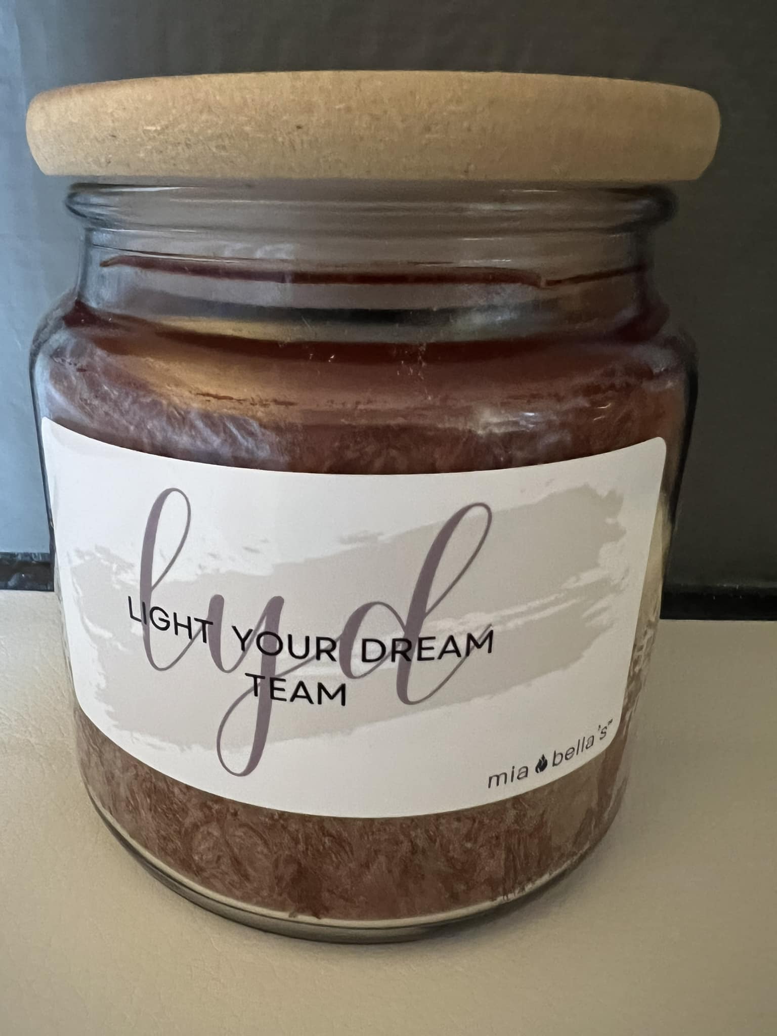Light Your Dream Team Custom Candle Label