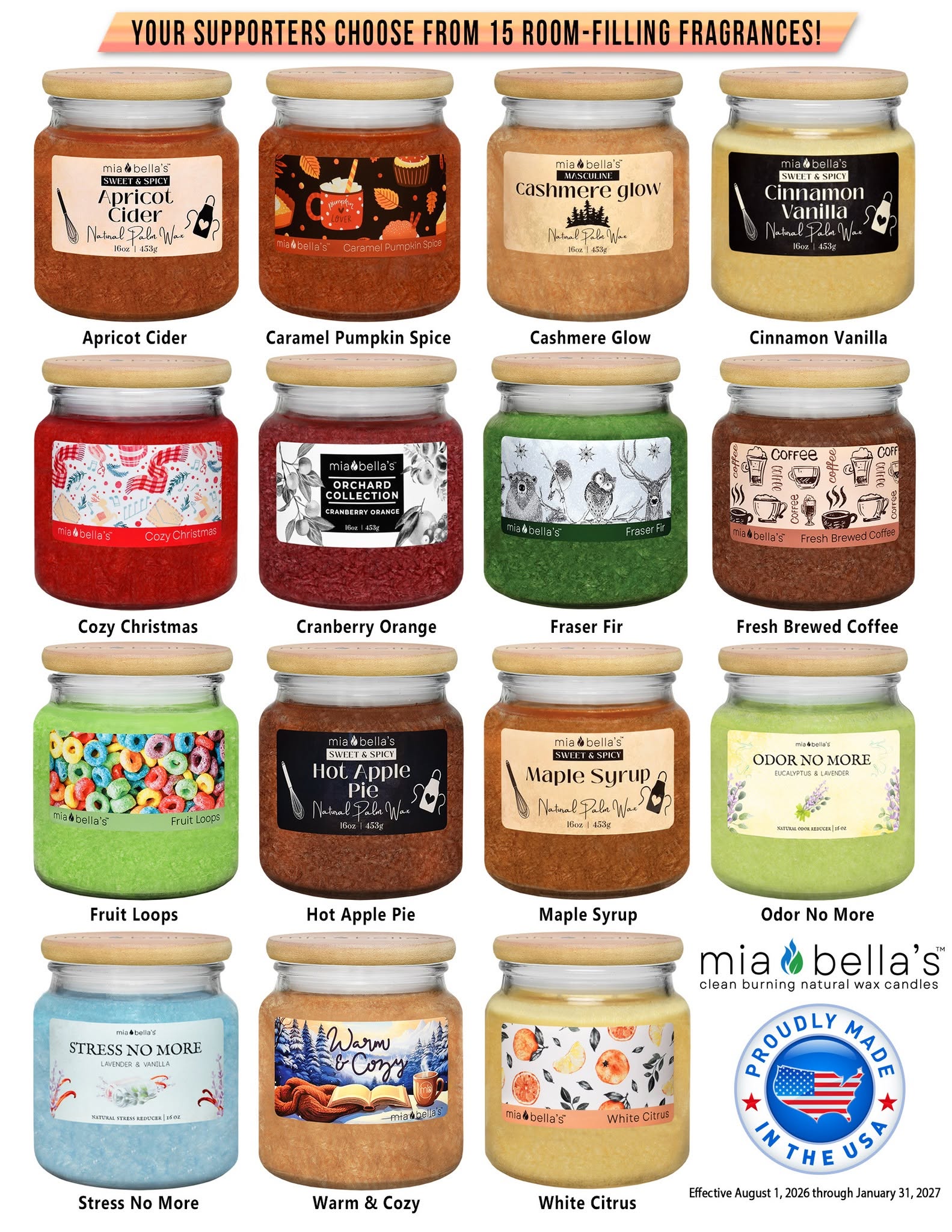 2026 Spring Summer Candle Fundraising Fragrances